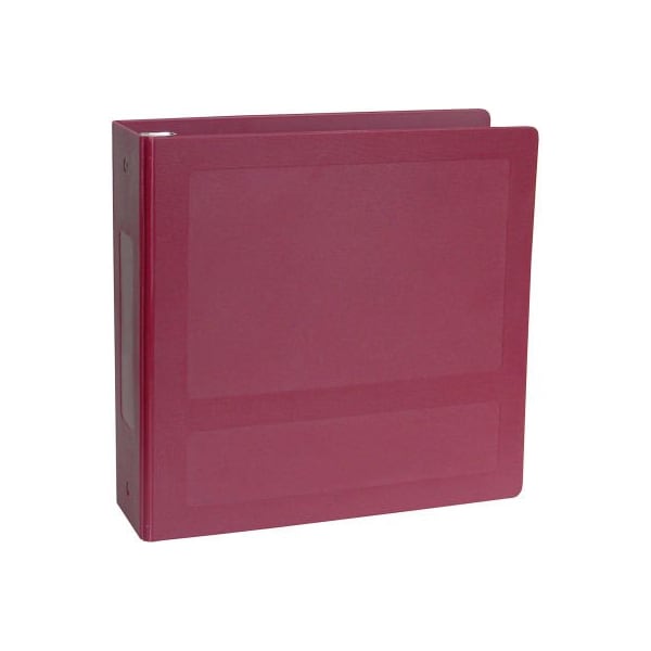 Omnimed 2-1/2" Molded Ring Binder, 3-Ring, Side Open, Holds 450 Sheets, Burgundy